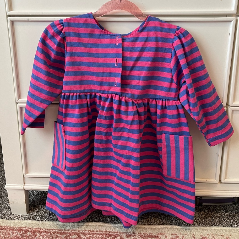 Royal Heir Pink and Blue Long Sleeve Dress Toddler 3T